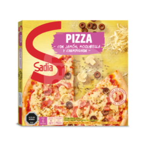 Pizza Jamón Queso Mozarella Champiñón y Aceituna – Sadia