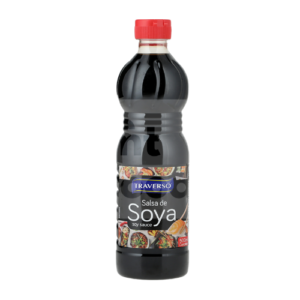 Salsa Soya Traverso 500 gr 12 unidades