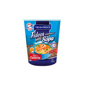Sopa instantanea de camaron Traverso 65g 12 unidades