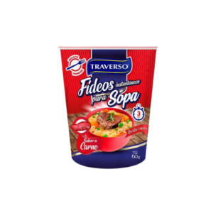 Sopa instantanea de carne Traverso 65g 12 unidades