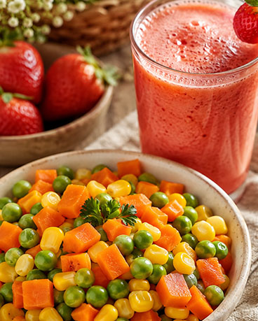 Frutas y verduras congeladas